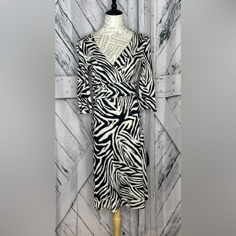 Diane Von Furstenberg Enola Zebra Dress Size 6